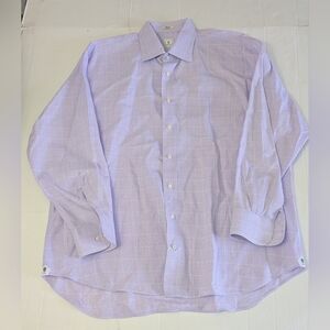 Peter Millar 100% Cotton Men Dress Shirt Size L 17 1/2